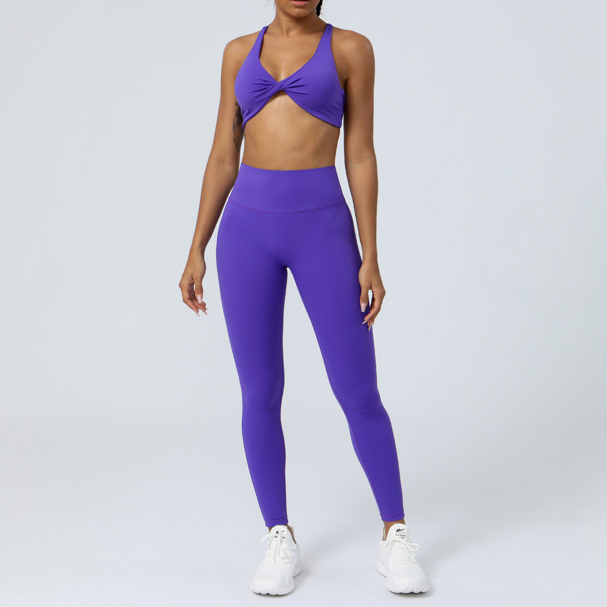 2-Piece High-Waisted Yoga Set – Sports Bra & Running Leggings