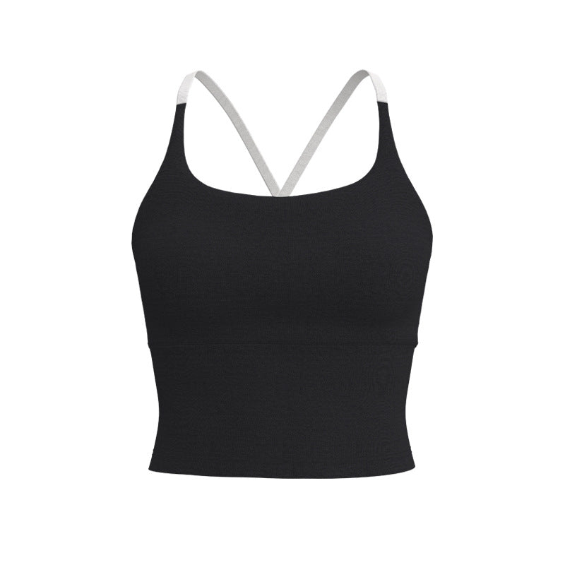 Top de Yoga Sans Manches Anti-Choc Séchage Rapide – Dos Nu Sans Coutures