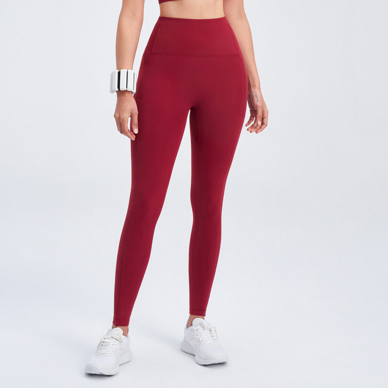 Legging Yoga Femme Taille Haute – Sensation Nuage, Nylon/Spandex, Coupe Ajustée