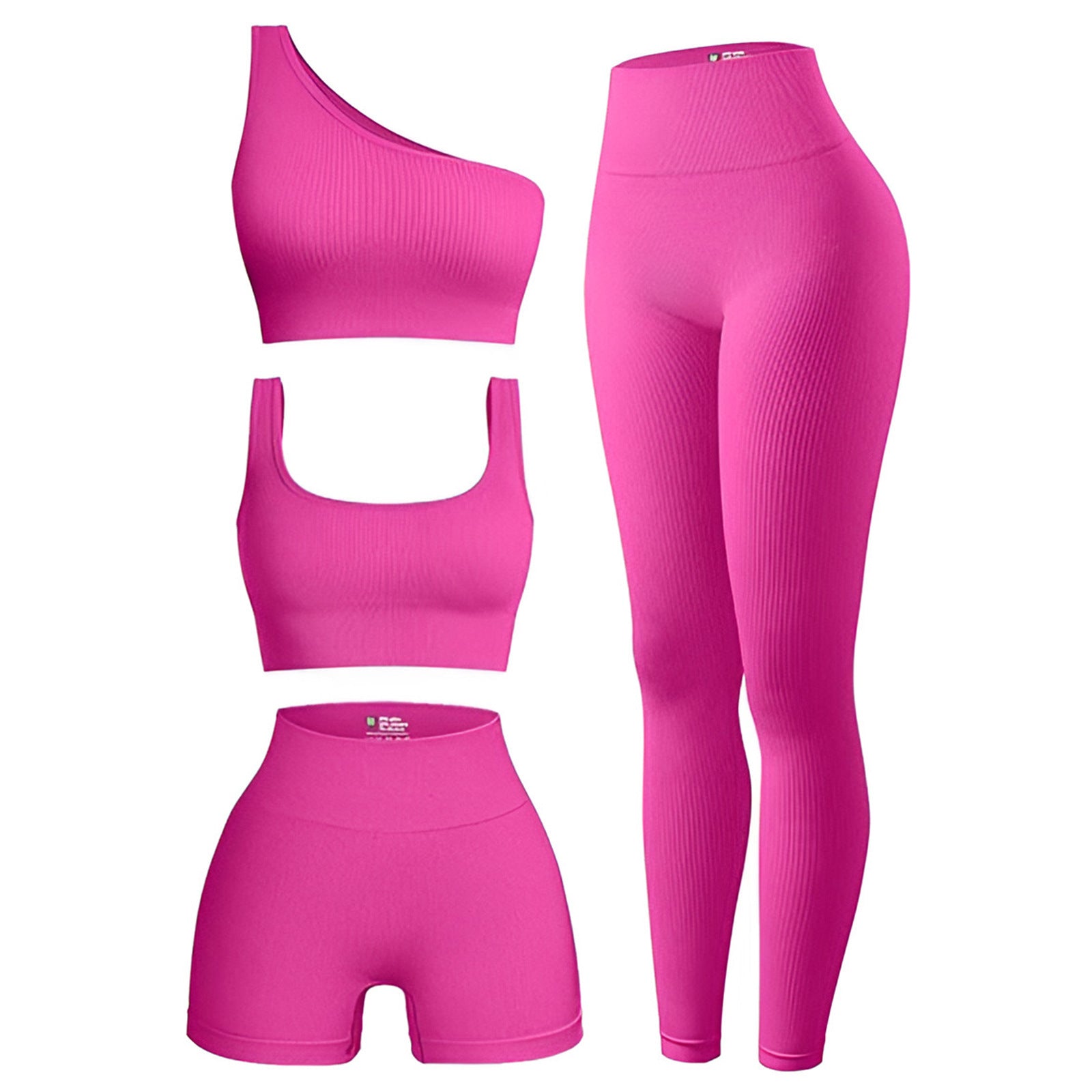 4-Piece Modular Yoga Set – Bra, Tank Top, Shorts & Leggings
