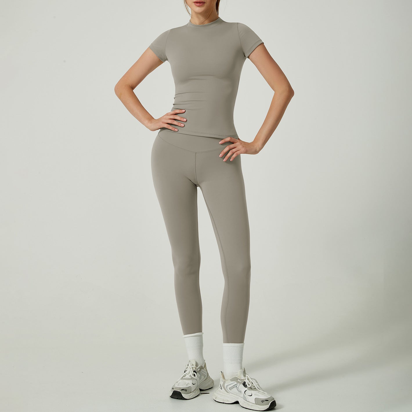 Women's 2-Piece Sports Set – Nylon/Spandex, Shaping Effect, 3 Configurations