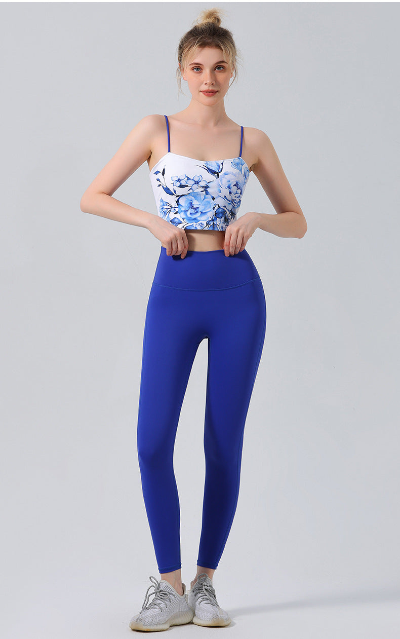 Legging Yoga Femme Taille Haute 7/8 – Gainant & Respirant, Nylon/Spandex