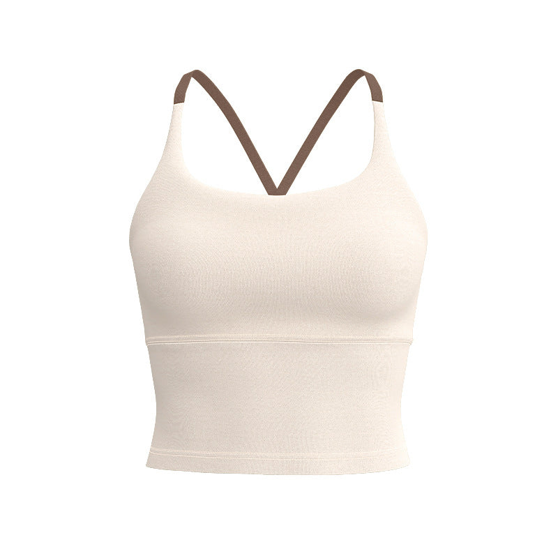 Top de Yoga Sans Manches Anti-Choc Séchage Rapide – Dos Nu Sans Coutures
