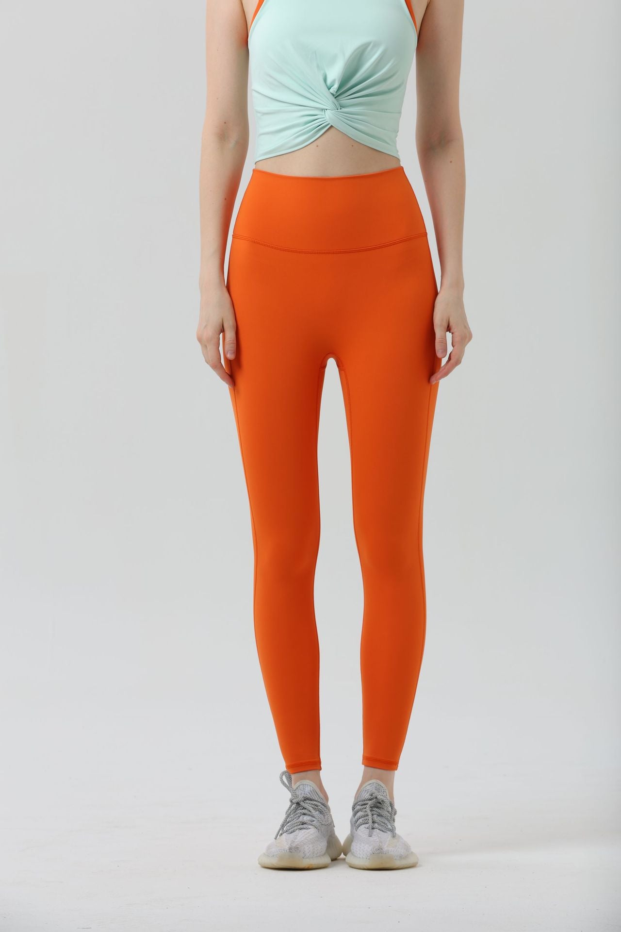 Legging Yoga Femme Taille Haute 7/8 – Gainant & Respirant, Nylon/Spandex