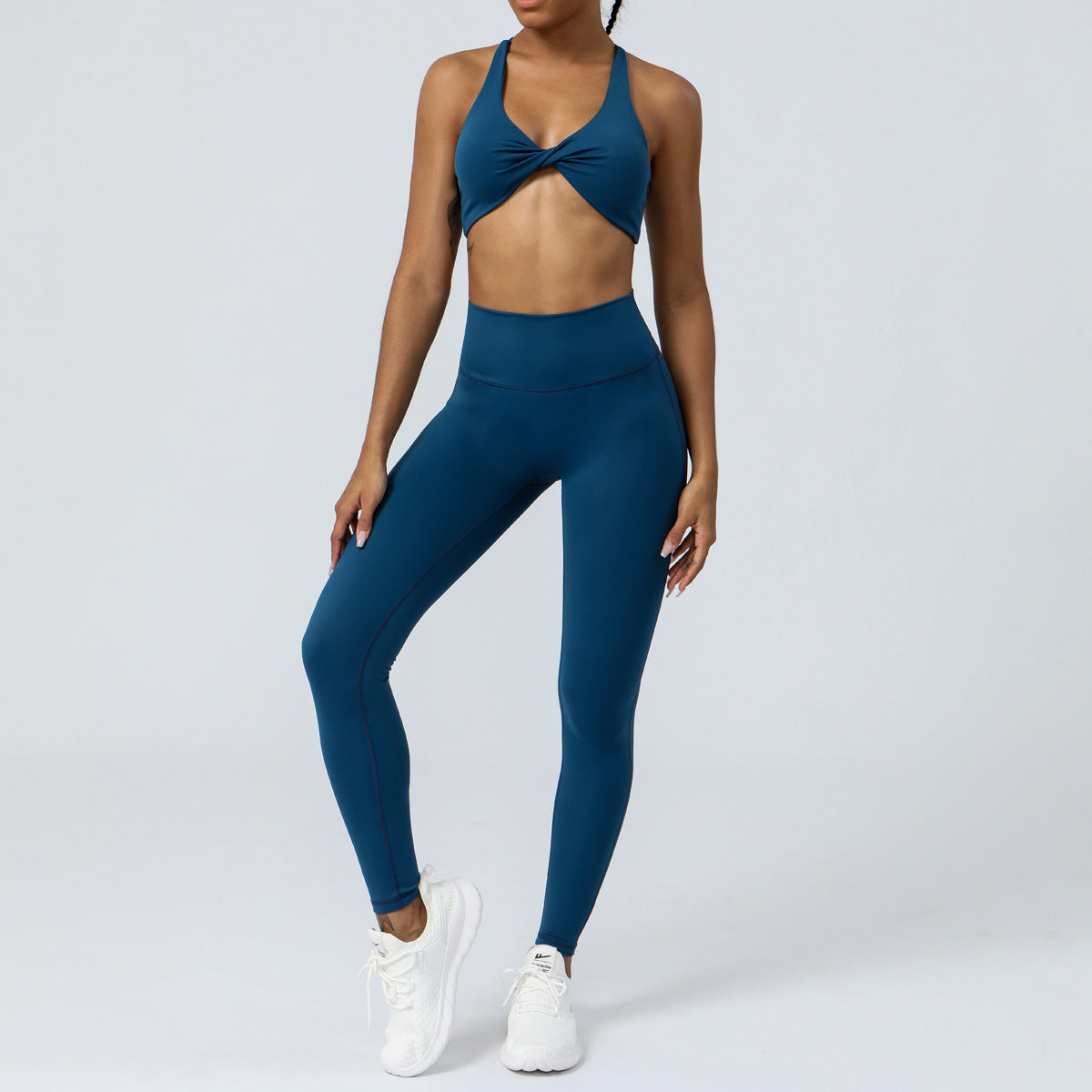 2-Piece High-Waisted Yoga Set – Sports Bra & Running Leggings