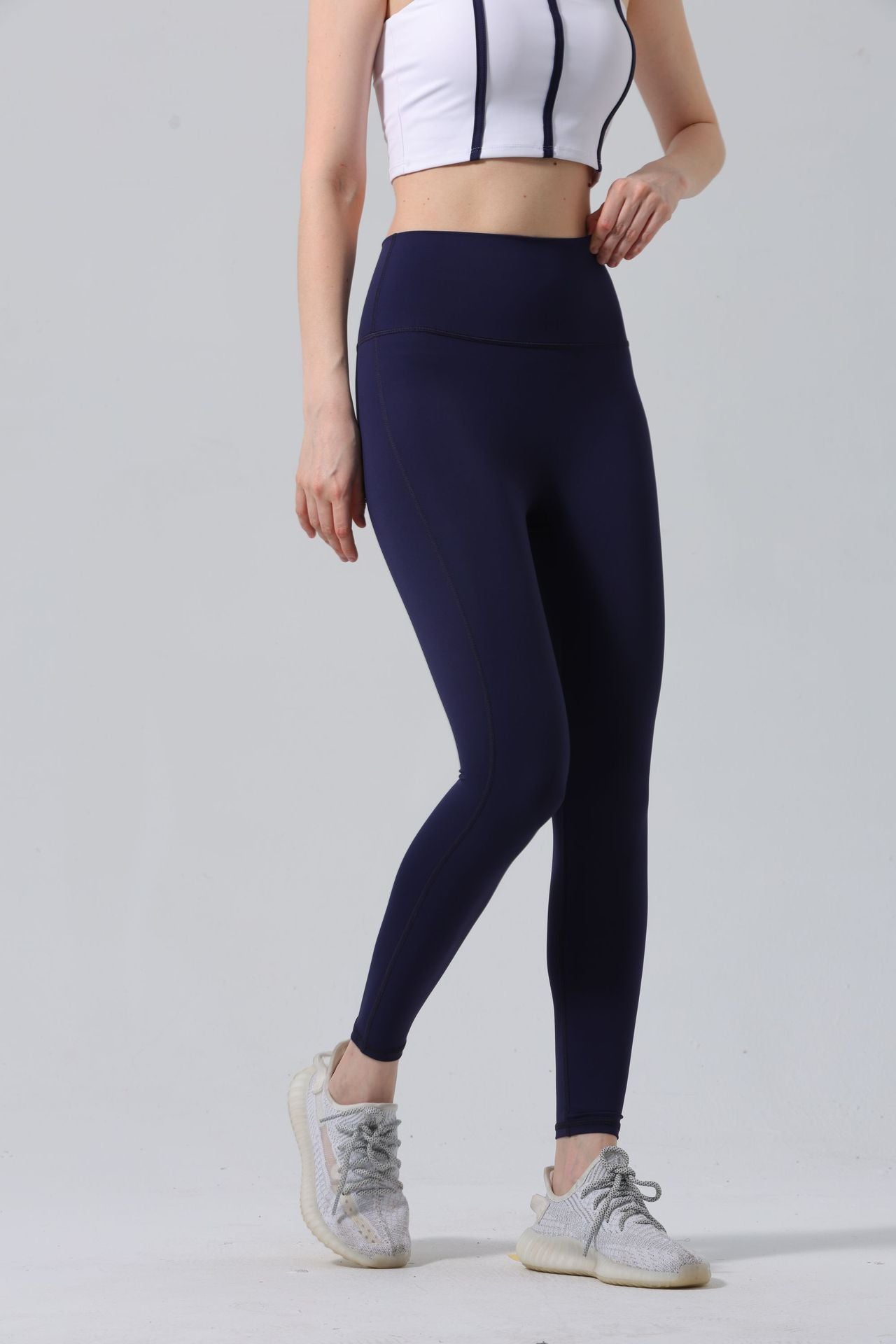 Legging Yoga Femme Taille Haute 7/8 – Gainant & Respirant, Nylon/Spandex