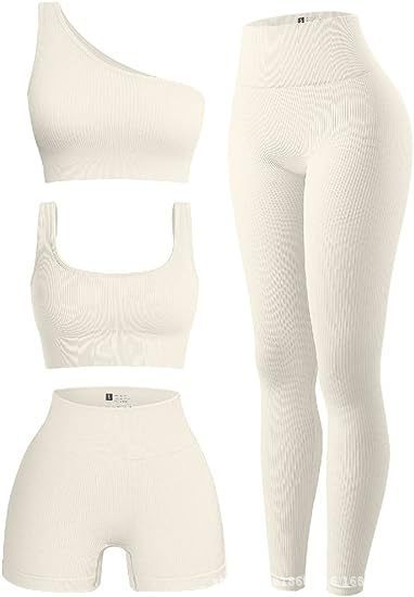 4-Piece Modular Yoga Set – Bra, Tank Top, Shorts & Leggings