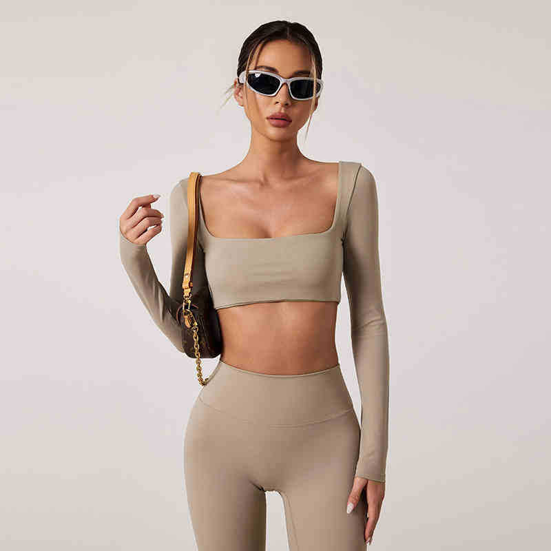 Top Sport Crop Manches Longues Séchage Rapide – Yoga & Fitness