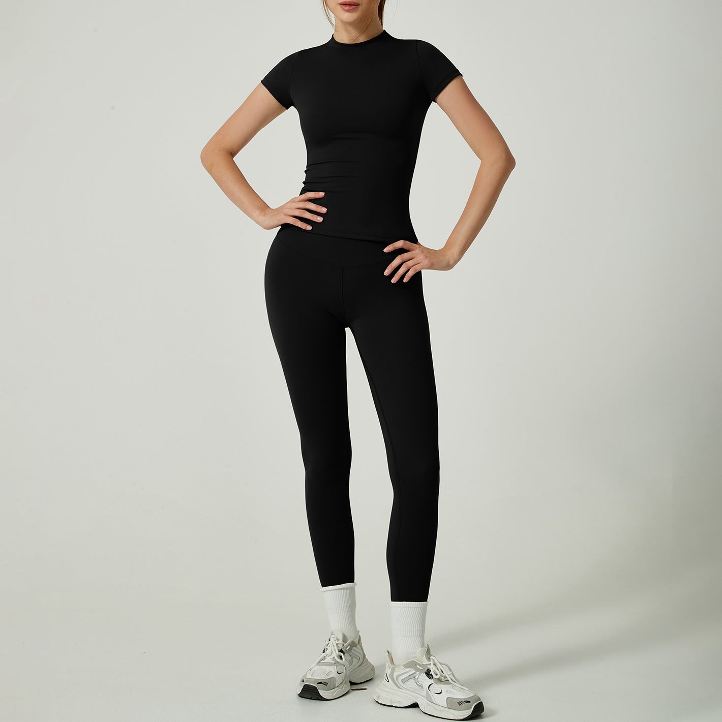 Women's 2-Piece Sports Set – Nylon/Spandex, Shaping Effect, 3 Configurations