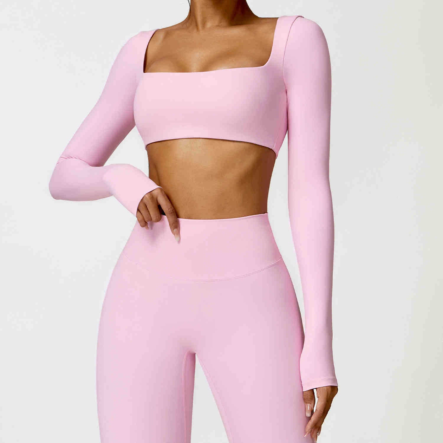 Top Sport Crop Manches Longues Séchage Rapide – Yoga & Fitness