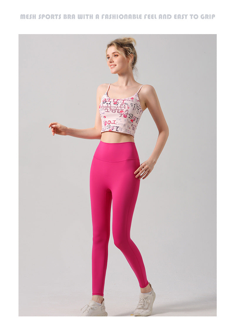 Legging Yoga Femme Taille Haute 7/8 – Gainant & Respirant, Nylon/Spandex