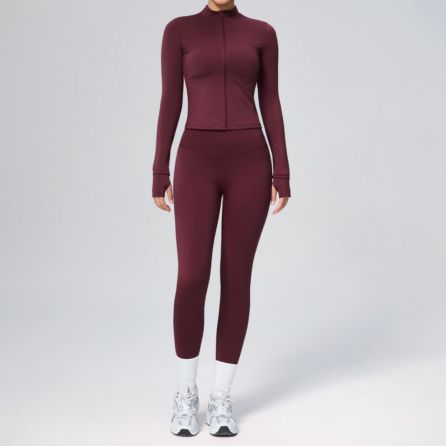 3-Piece Yoga Set – Sports Bra, Zip-Up Jacket & Pants