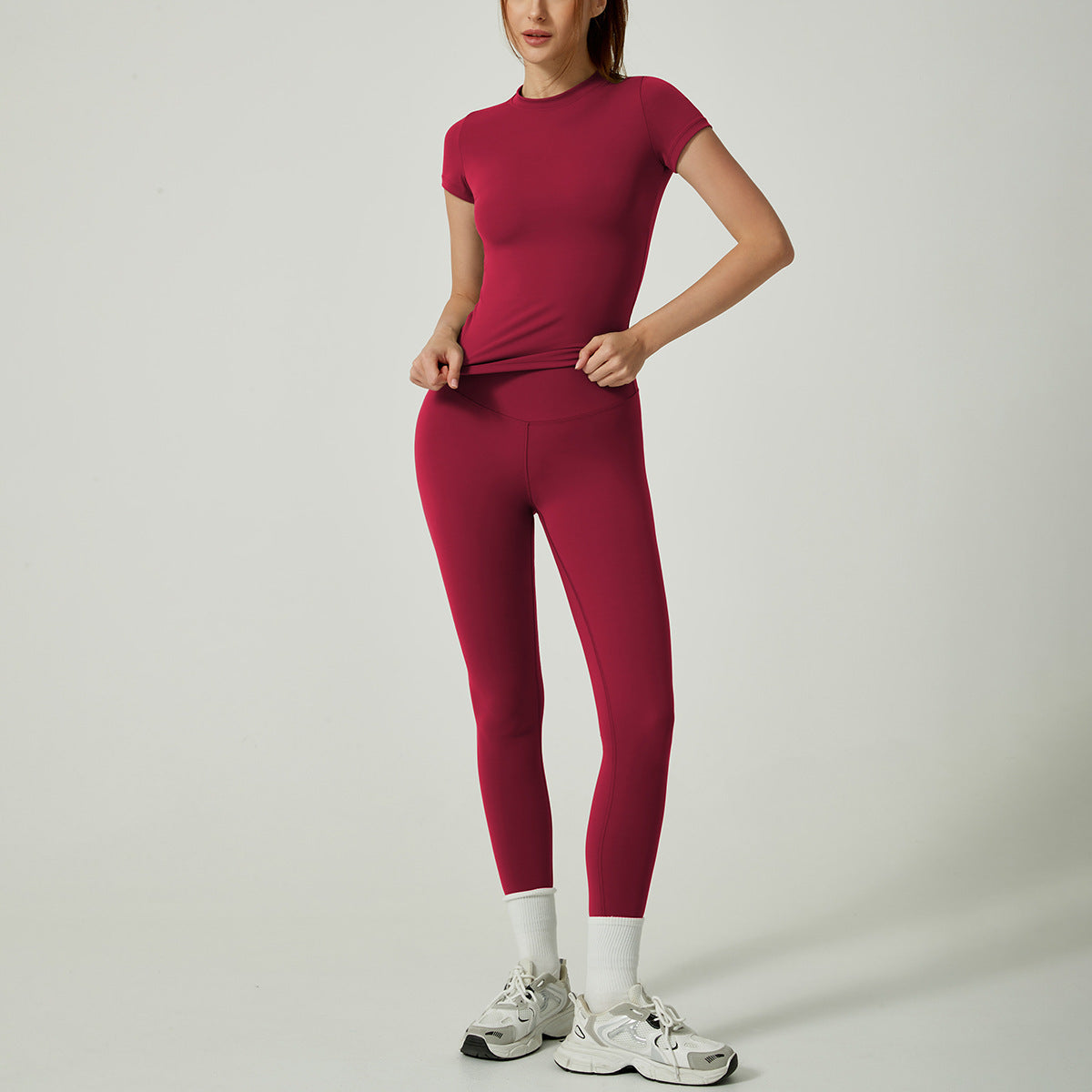 Women's 2-Piece Sports Set – Nylon/Spandex, Shaping Effect, 3 Configurations