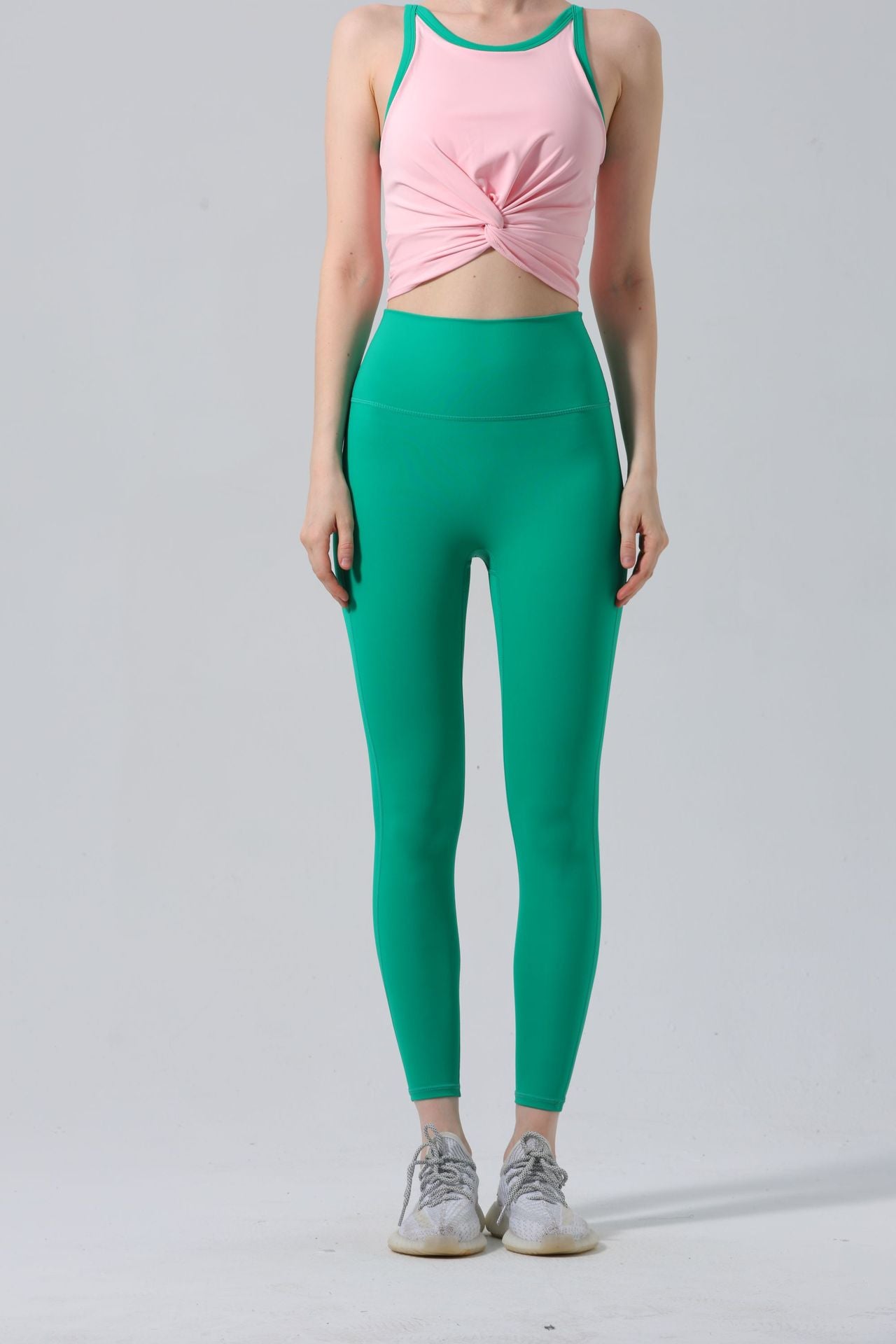 Legging Yoga Femme Taille Haute 7/8 – Gainant & Respirant, Nylon/Spandex