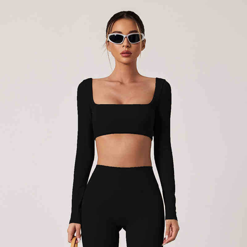 Top Sport Crop Manches Longues Séchage Rapide – Yoga & Fitness