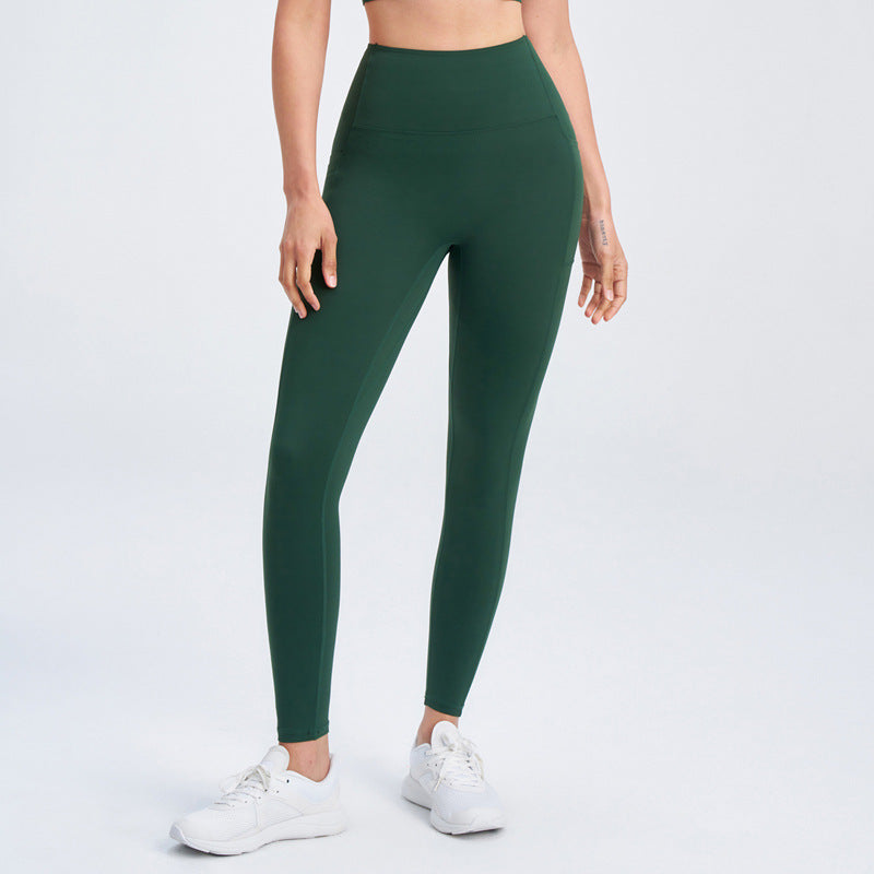 Legging Yoga Femme Taille Haute – Sensation Nuage, Nylon/Spandex, Coupe Ajustée