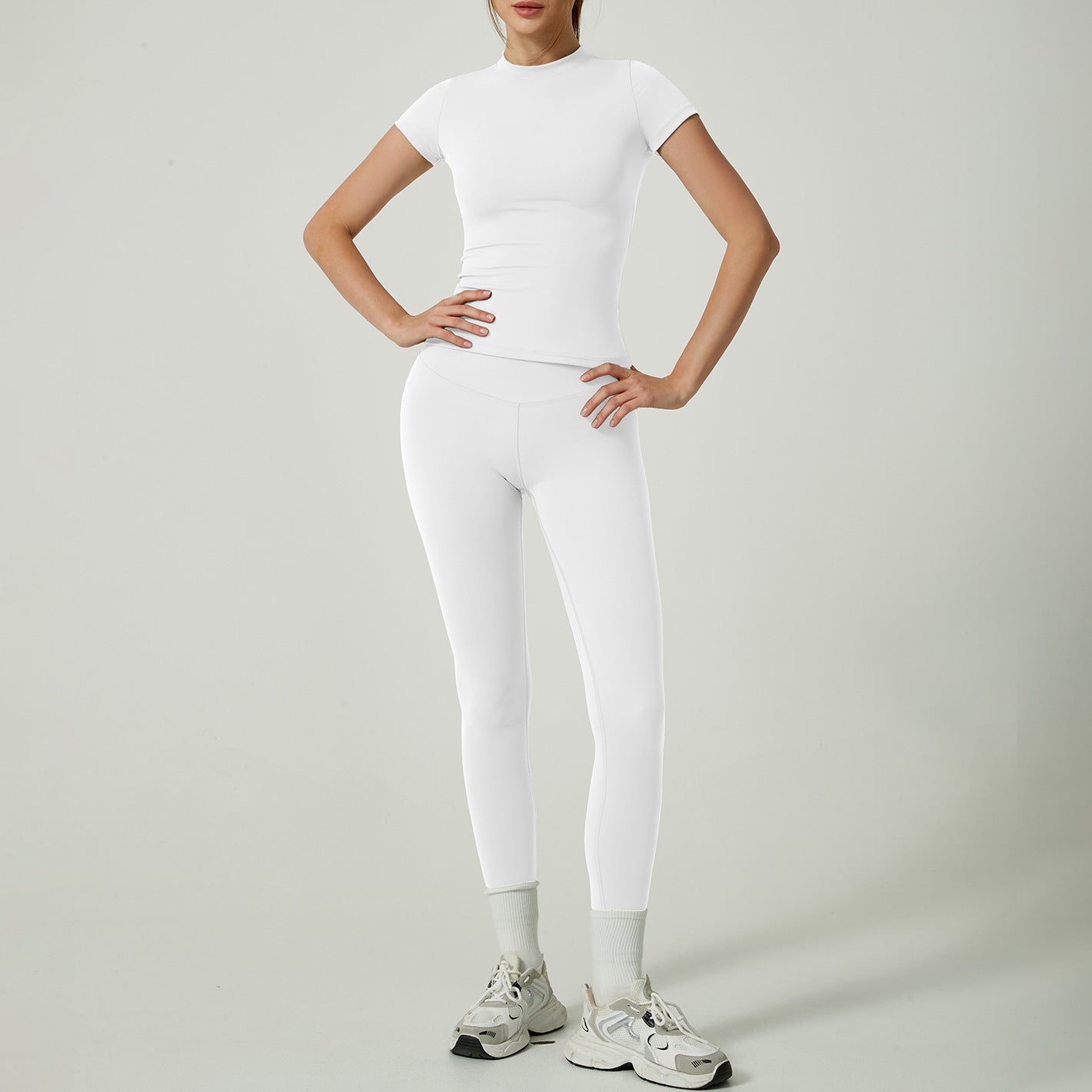 Women's 2-Piece Sports Set – Nylon/Spandex, Shaping Effect, 3 Configurations