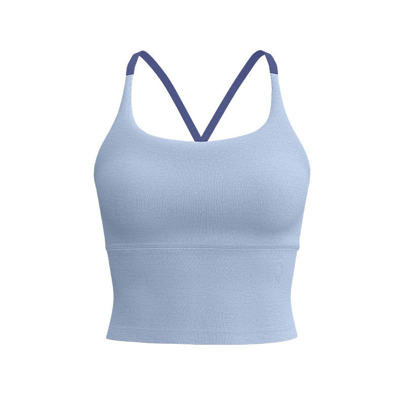 Top de Yoga Sans Manches Anti-Choc Séchage Rapide – Dos Nu Sans Coutures