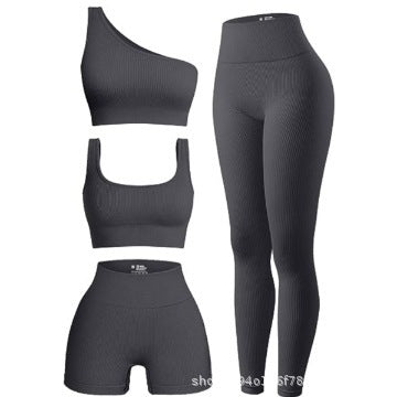 4-Piece Modular Yoga Set – Bra, Tank Top, Shorts & Leggings