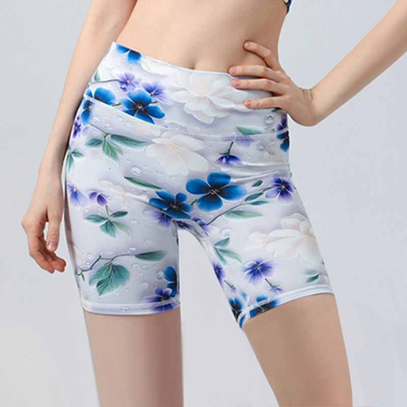 Women's 2-Piece Yoga Set Asymmetrical Shoulder – Bralette & Shorts