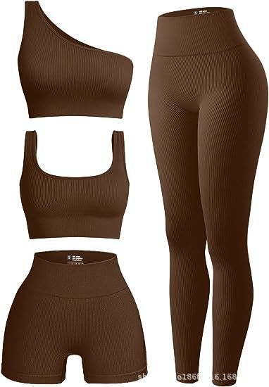 4-Piece Modular Yoga Set – Bra, Tank Top, Shorts & Leggings