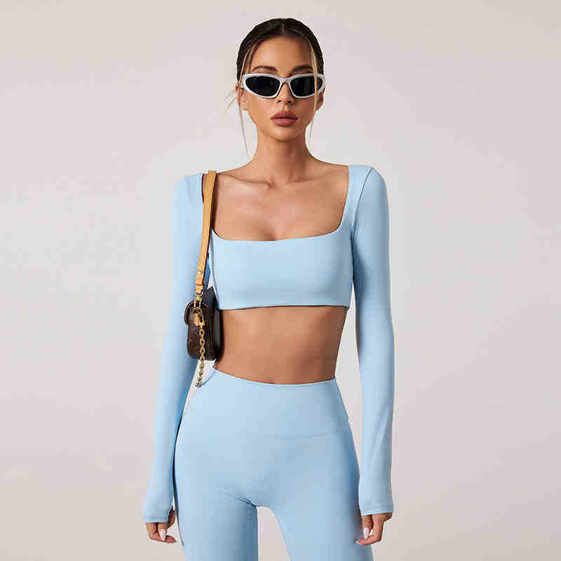 Top Sport Crop Manches Longues Séchage Rapide – Yoga & Fitness