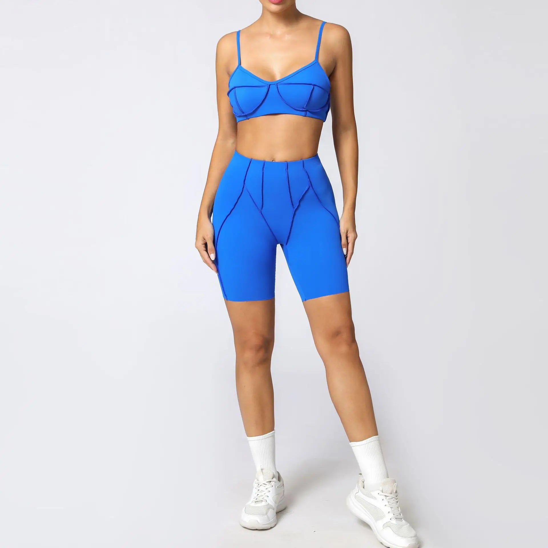 2-Piece Seamless Yoga Set – Shaping Leggings & Open Back Sports Bra