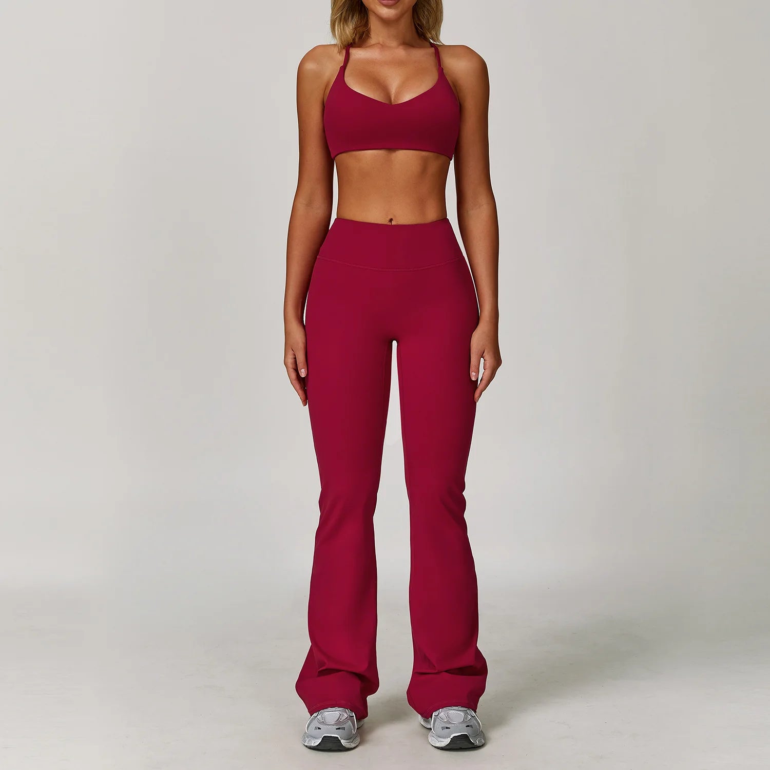 Women's 2 or 3 Piece Yoga Set — Bra, Leggings & Long Sleeve Crop Top