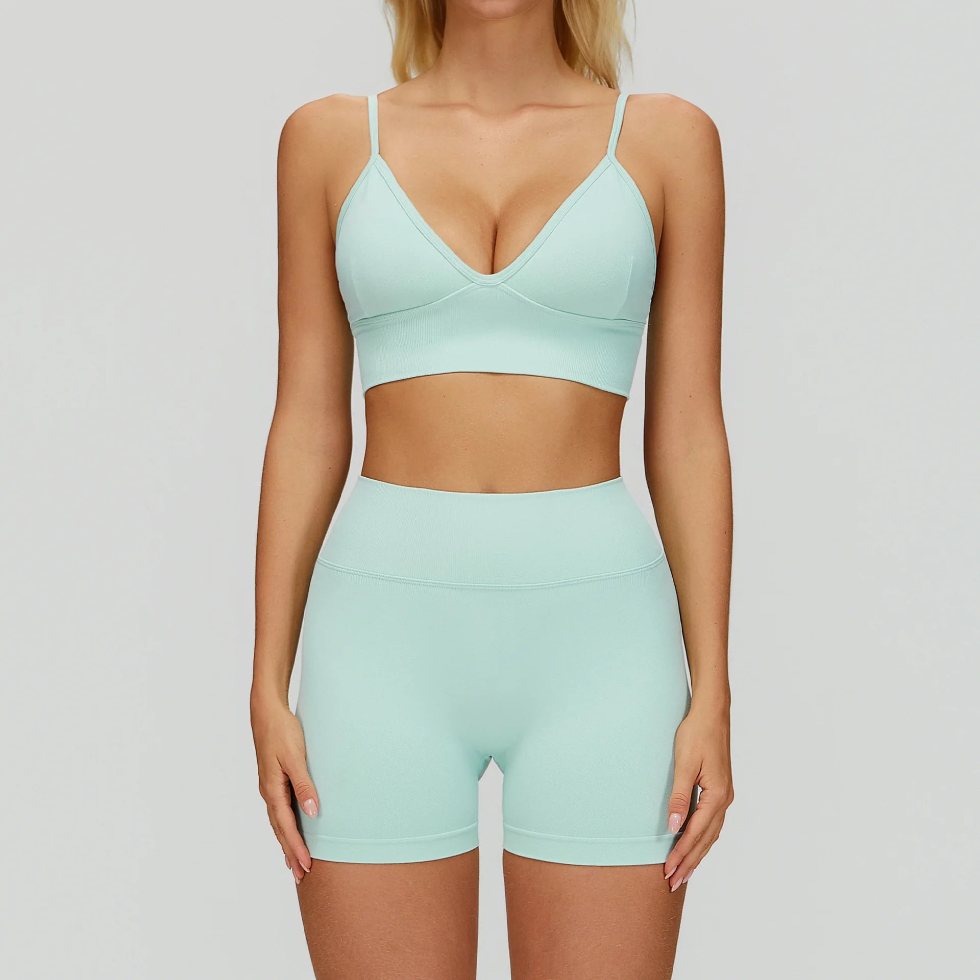 2 or 3 Piece Seamless Yoga Set – Bra, Leggings & Shorts