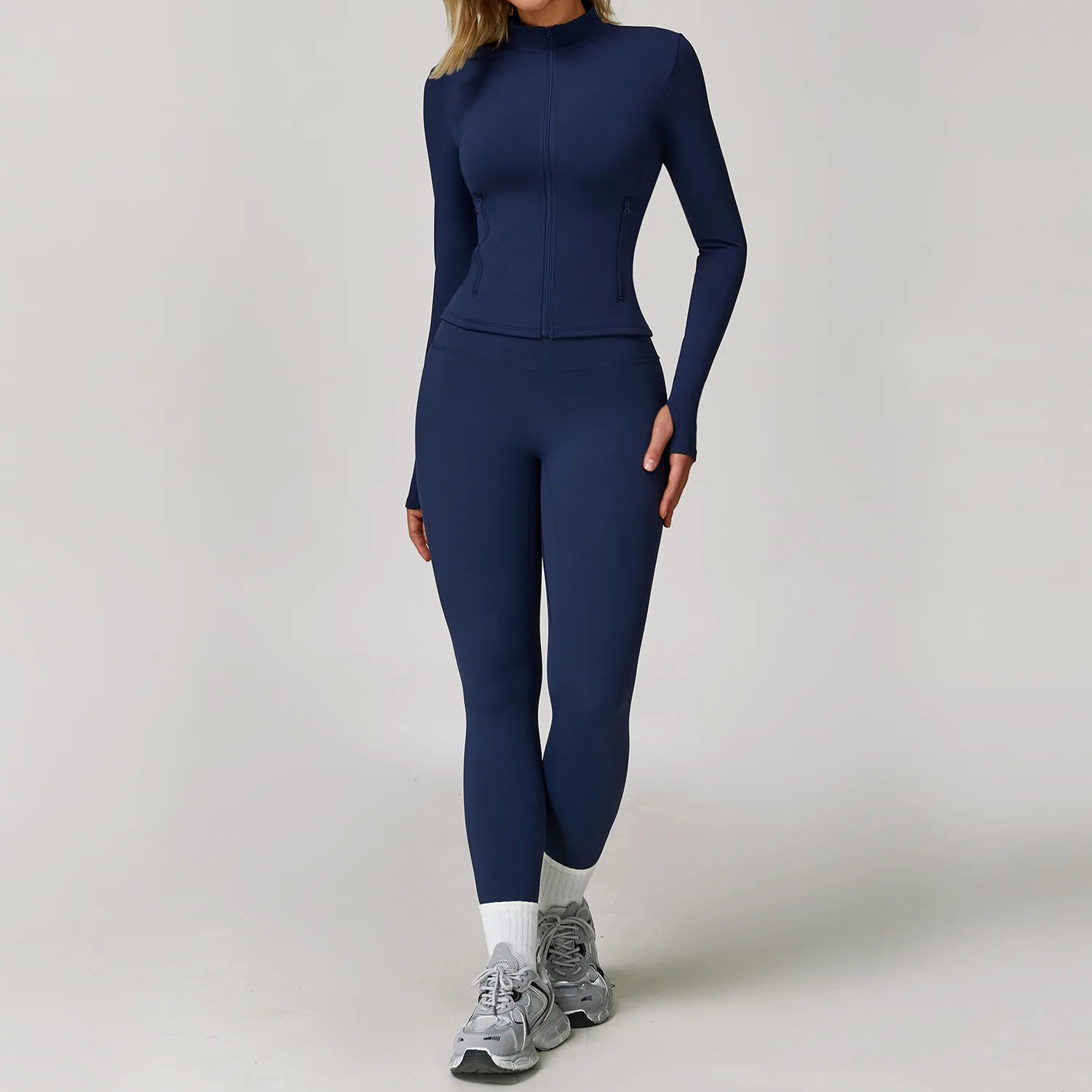 Women's 2 or 3 Piece Yoga Set — Bra, Leggings & Long Sleeve Crop Top