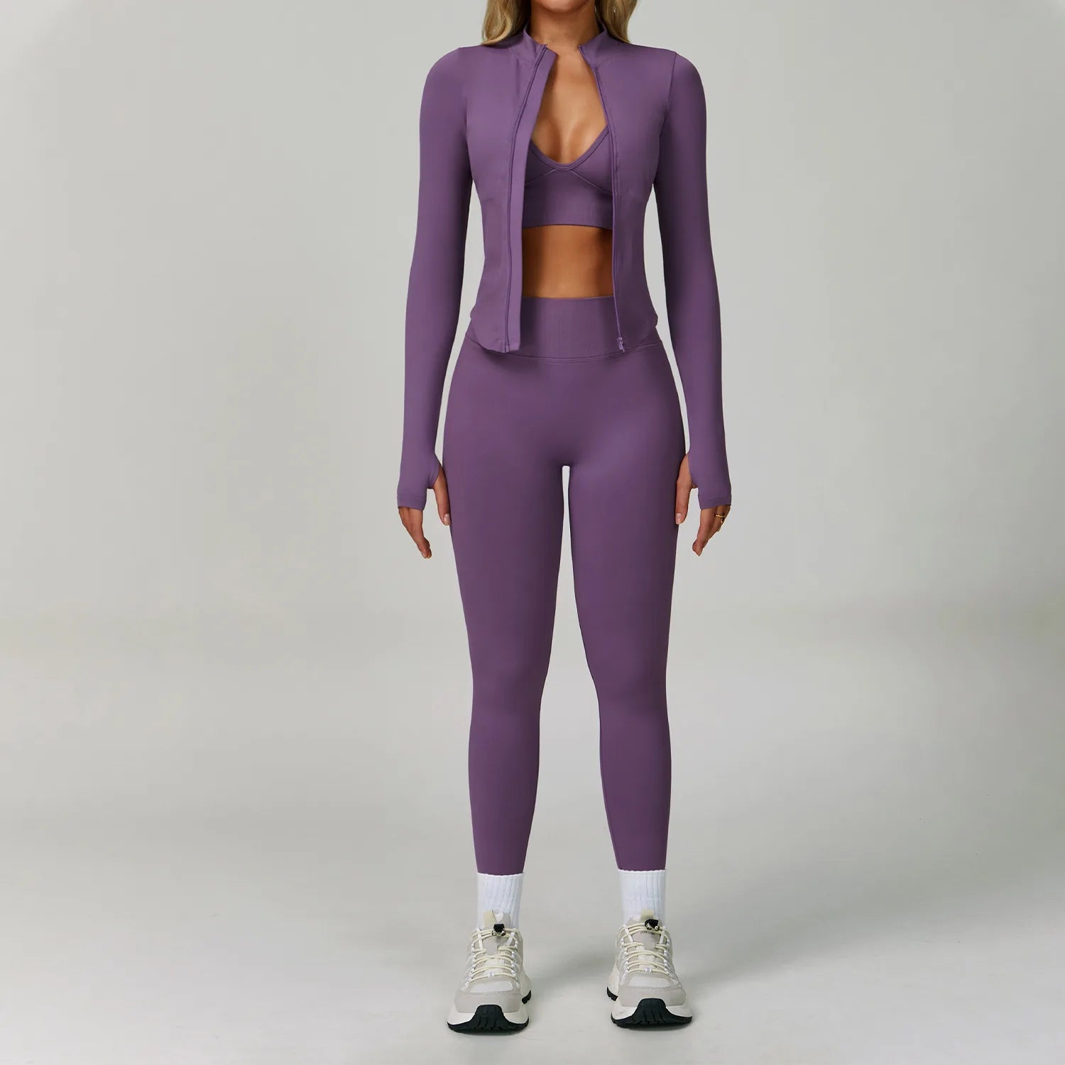 2 or 3 Piece Seamless Yoga Set – Bra, Leggings & Shorts