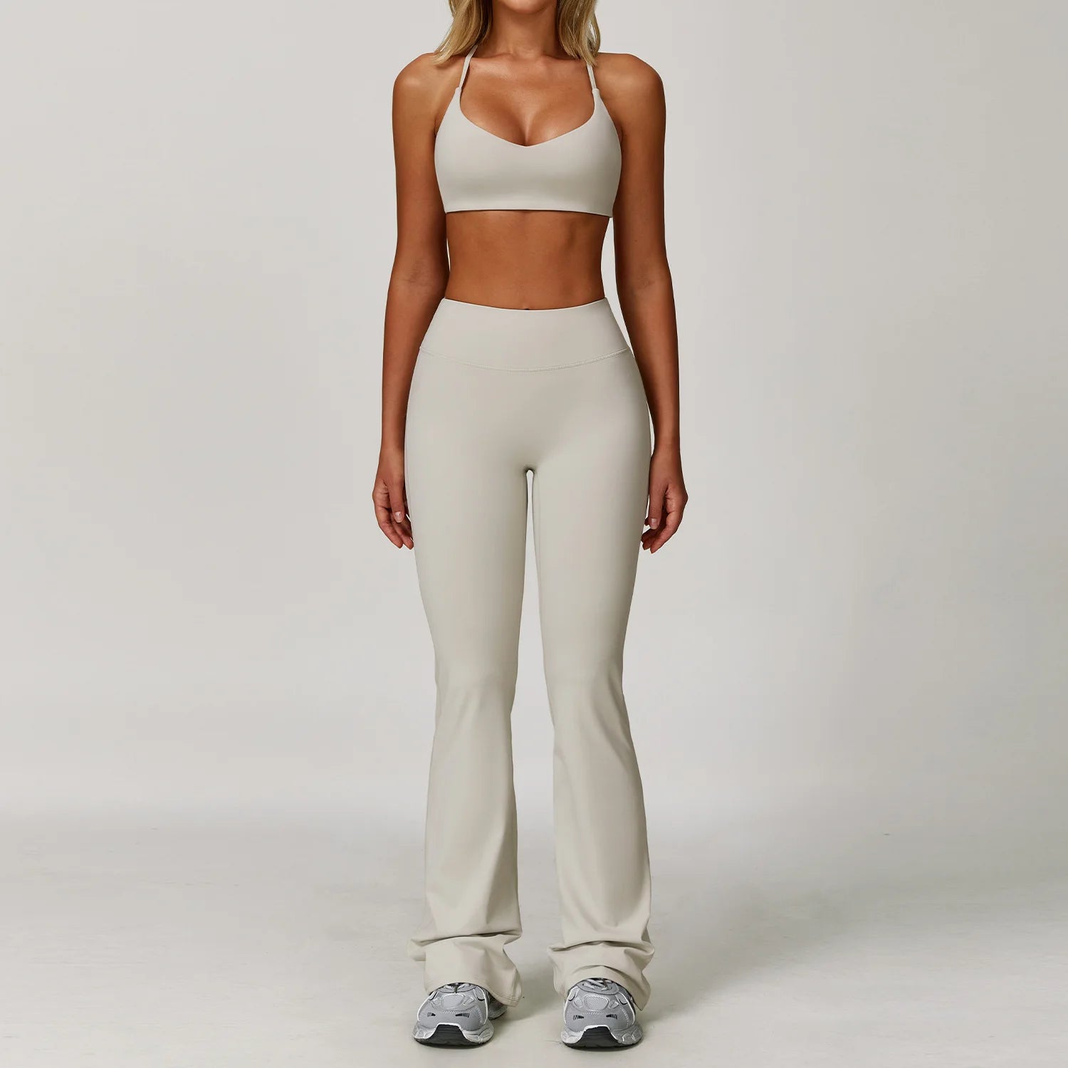 Women's 2 or 3 Piece Yoga Set — Bra, Leggings & Long Sleeve Crop Top