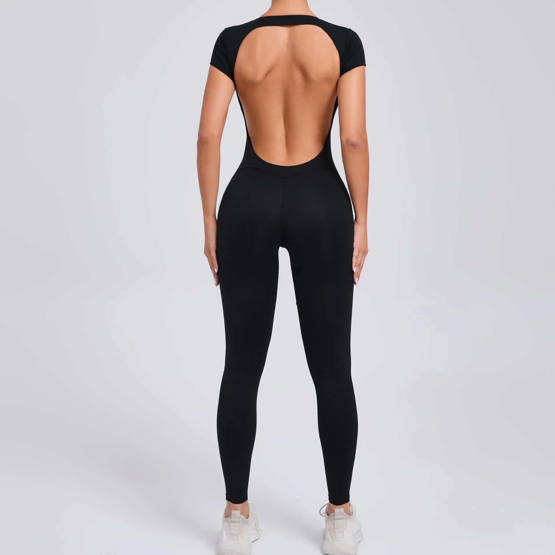 Short-Sleeve Yoga Jumpsuit – Pilates Sports Dungarees