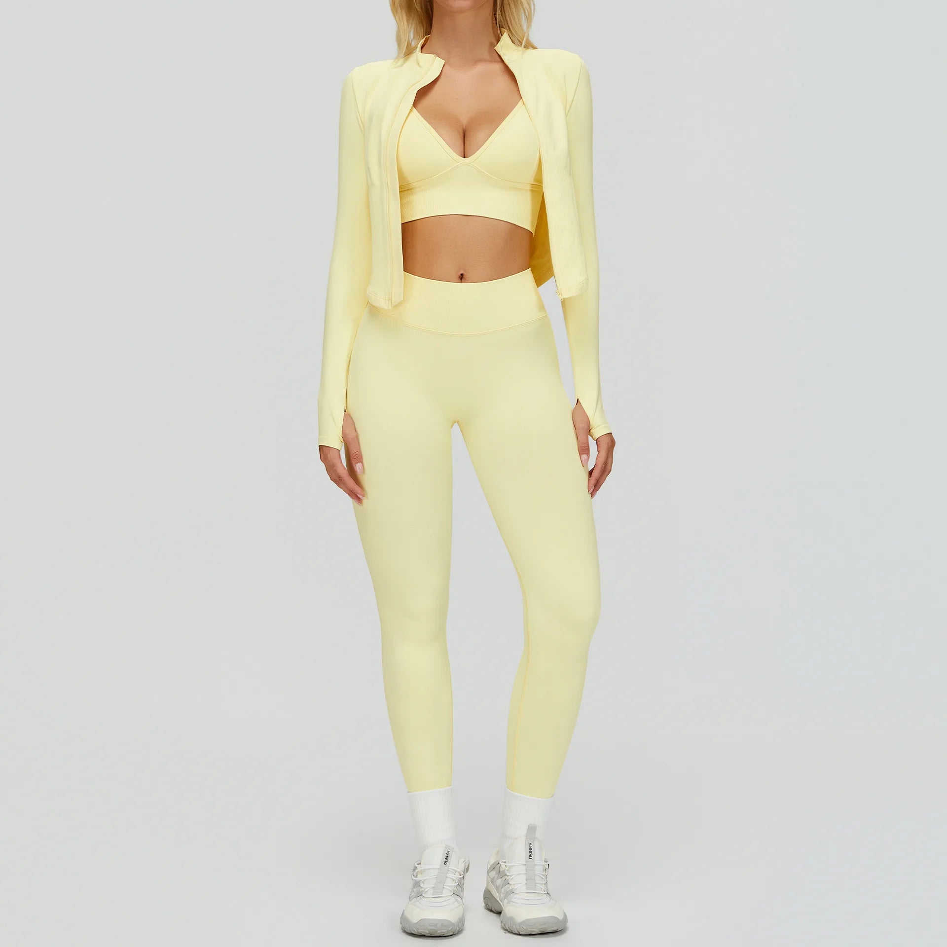 2 or 3 Piece Seamless Yoga Set – Bra, Leggings & Shorts