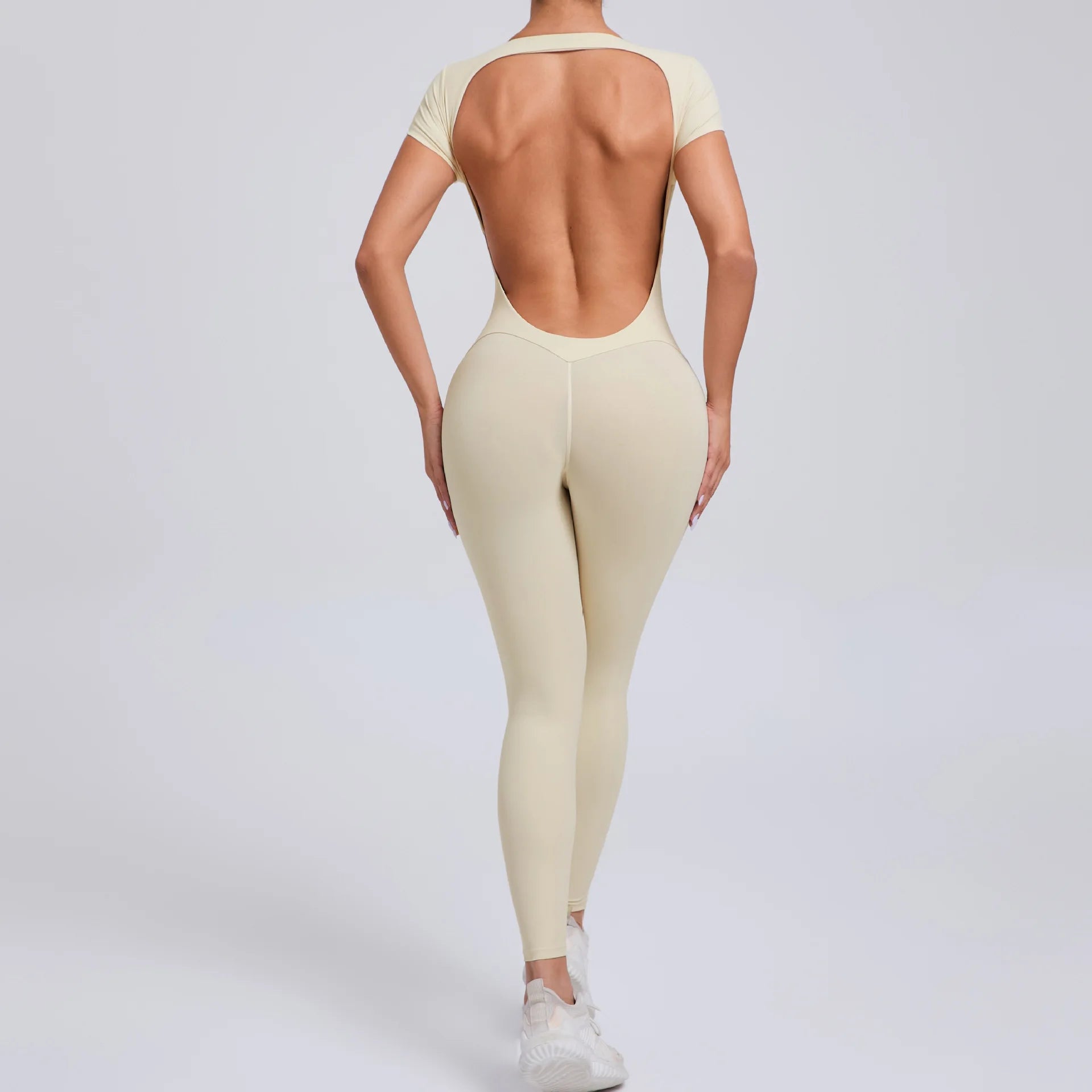 Short-Sleeve Yoga Jumpsuit – Pilates Sports Dungarees