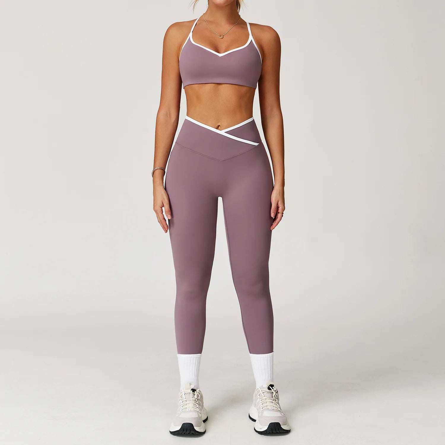 2-Piece Yoga Set - Bra & High-Waisted Shaping Leggings