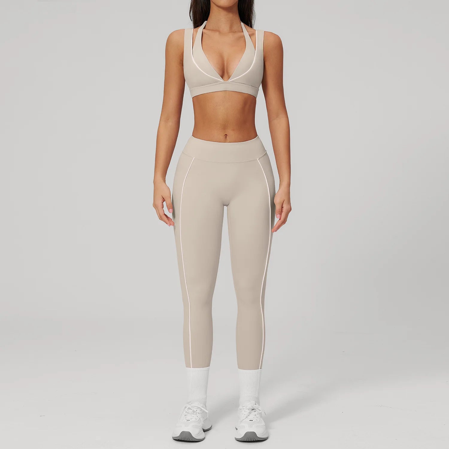 Shockproof 2-Piece Yoga Set – Sports Bra & Biker Shorts