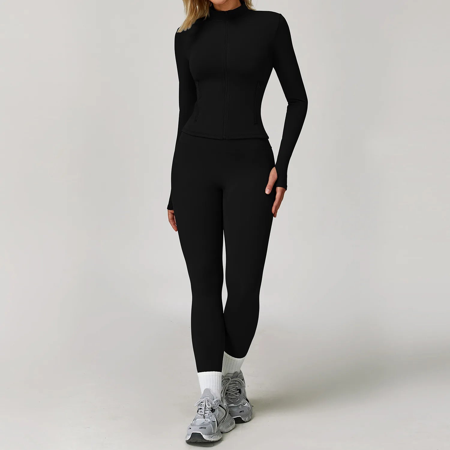 Women's 2 or 3 Piece Yoga Set — Bra, Leggings & Long Sleeve Crop Top