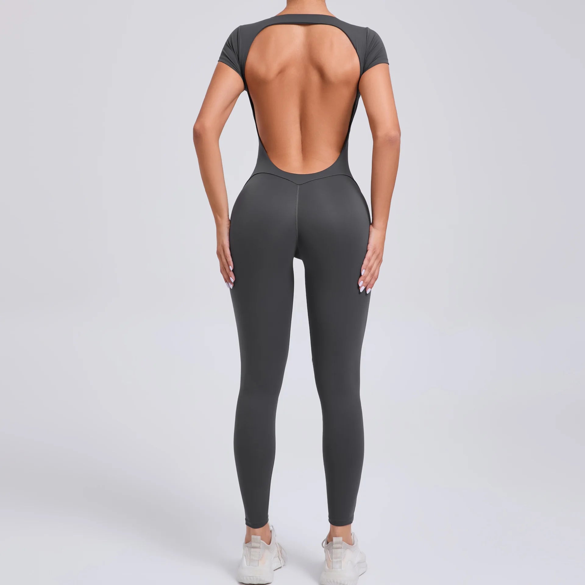 Short-Sleeve Yoga Jumpsuit – Pilates Sports Dungarees