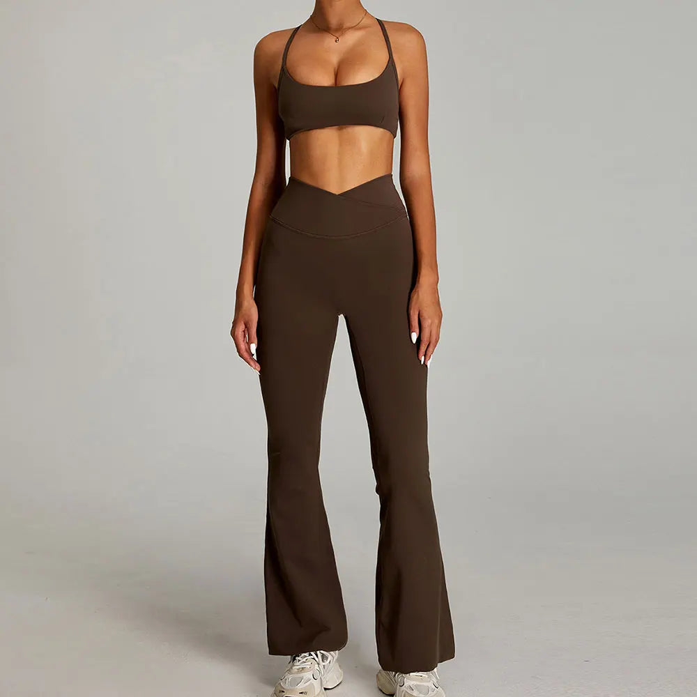 2-Piece Short Sleeve Yoga Set – Quick-Dry Top & Leggings