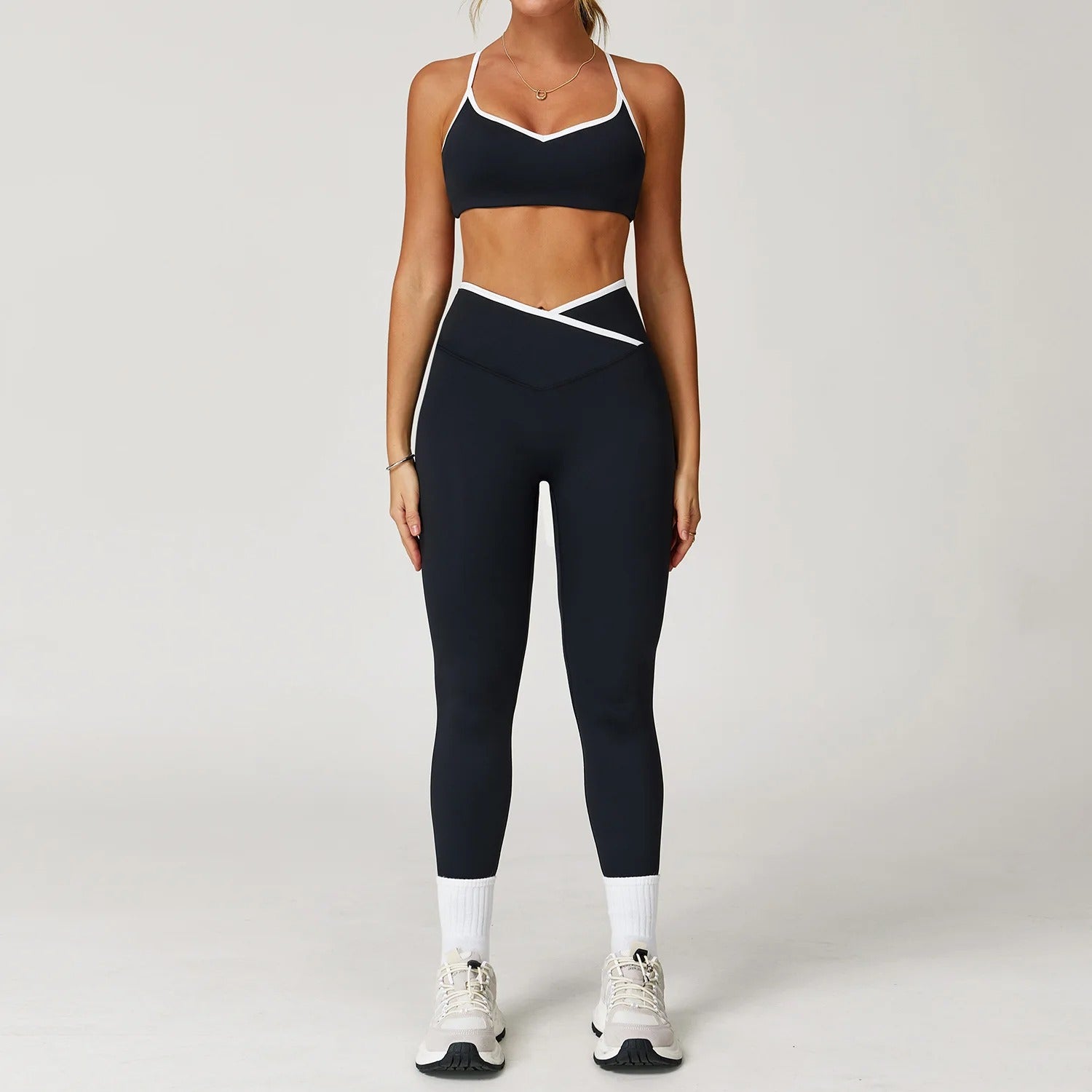 2-Piece Yoga Set - Bra & High-Waisted Shaping Leggings
