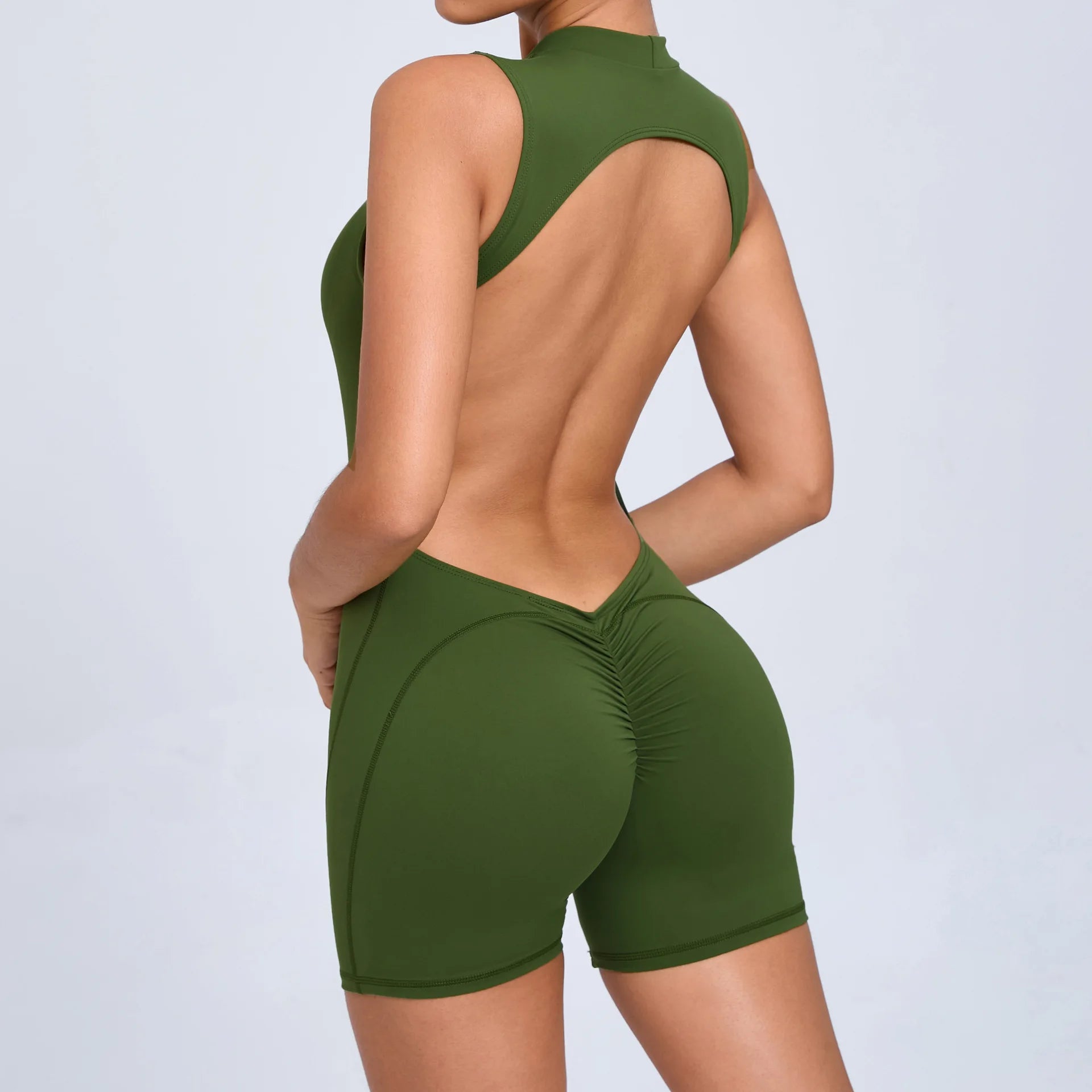 Yoga-Kurzarm-Jumpsuit – Pilates-Sportoverall